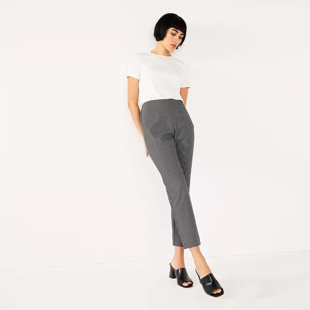 BOGO Nine West High Rise Side Zip Skinny Ankle Pants Sky Capitan Size 12